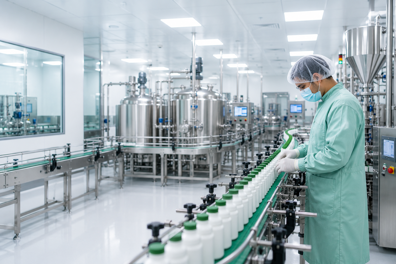 Modern pharmaceutical manufacturing facility
