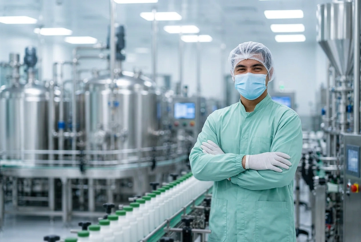 Modern pharmaceutical manufacturing facility