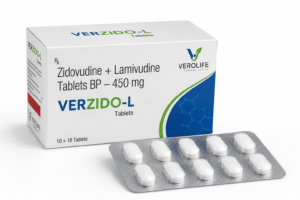 Zidovudine + Lamivudine Tablets BP, 450 mg