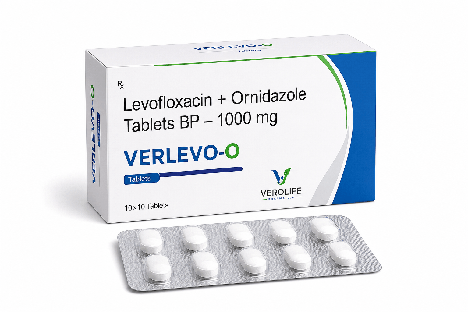 Levofloxacin + Ornidazole Tablets BP, 1000 mg