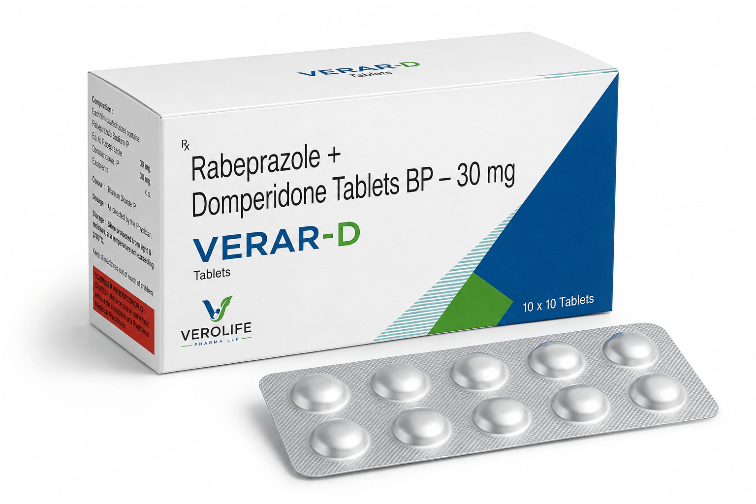 Rabeprazole + Domperidone Tablets BP, 30 mg