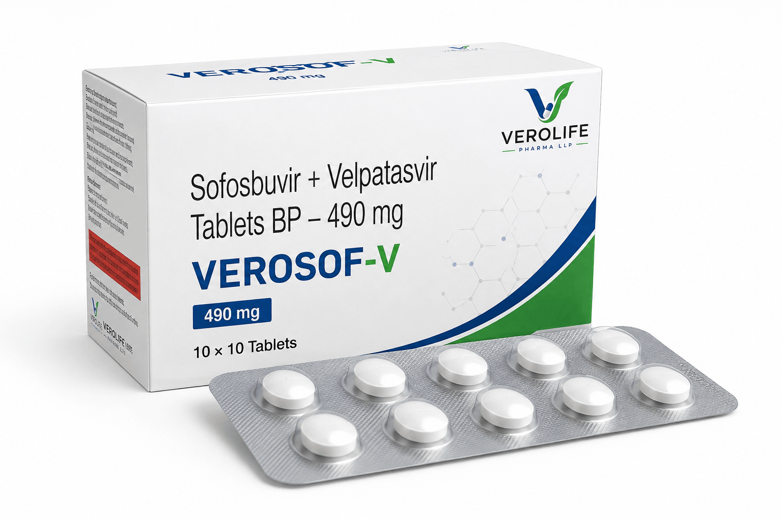 Sofosbuvir + Velpatasvir Tablets BP, 490 mg