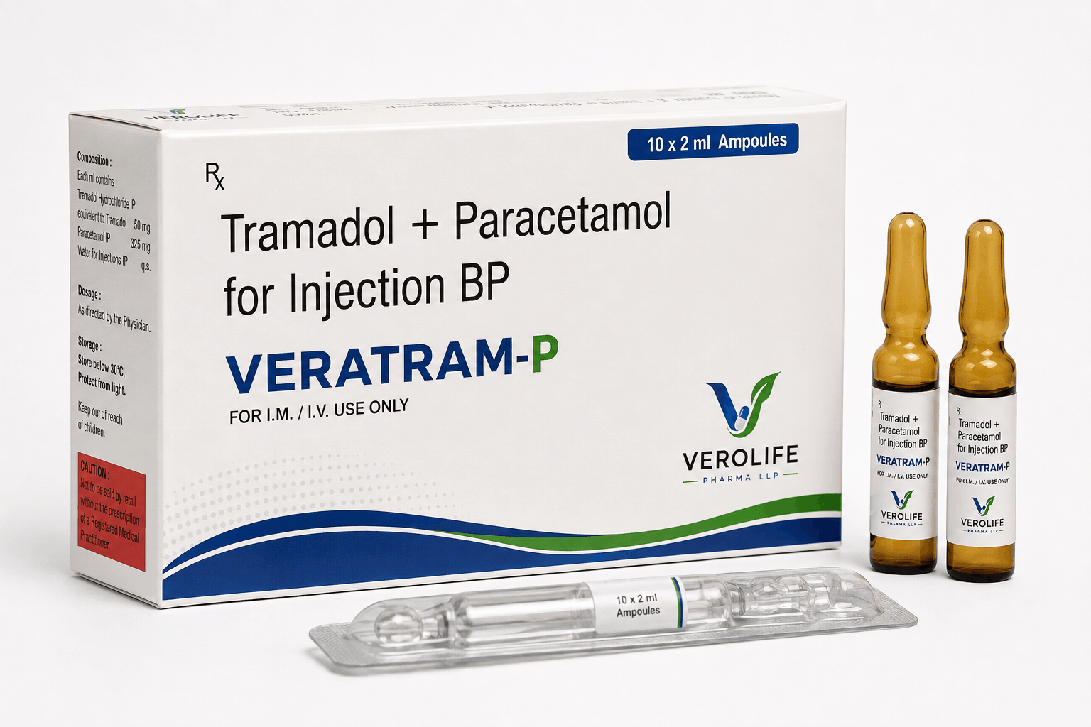 Tramadol + Paracetamol for Injection BP