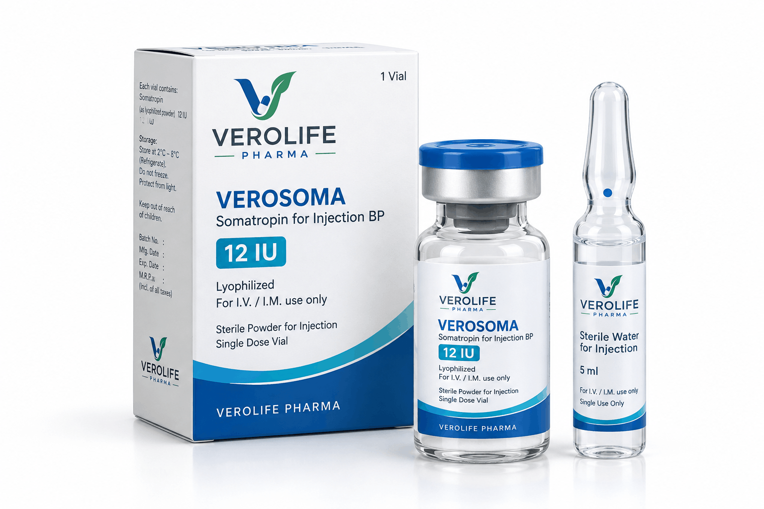 Somatropin for Injection BP 12 IU (Lyophilized)