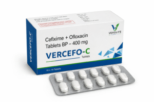 Cefixime + Ofloxacin Tablets BP, 400 mg