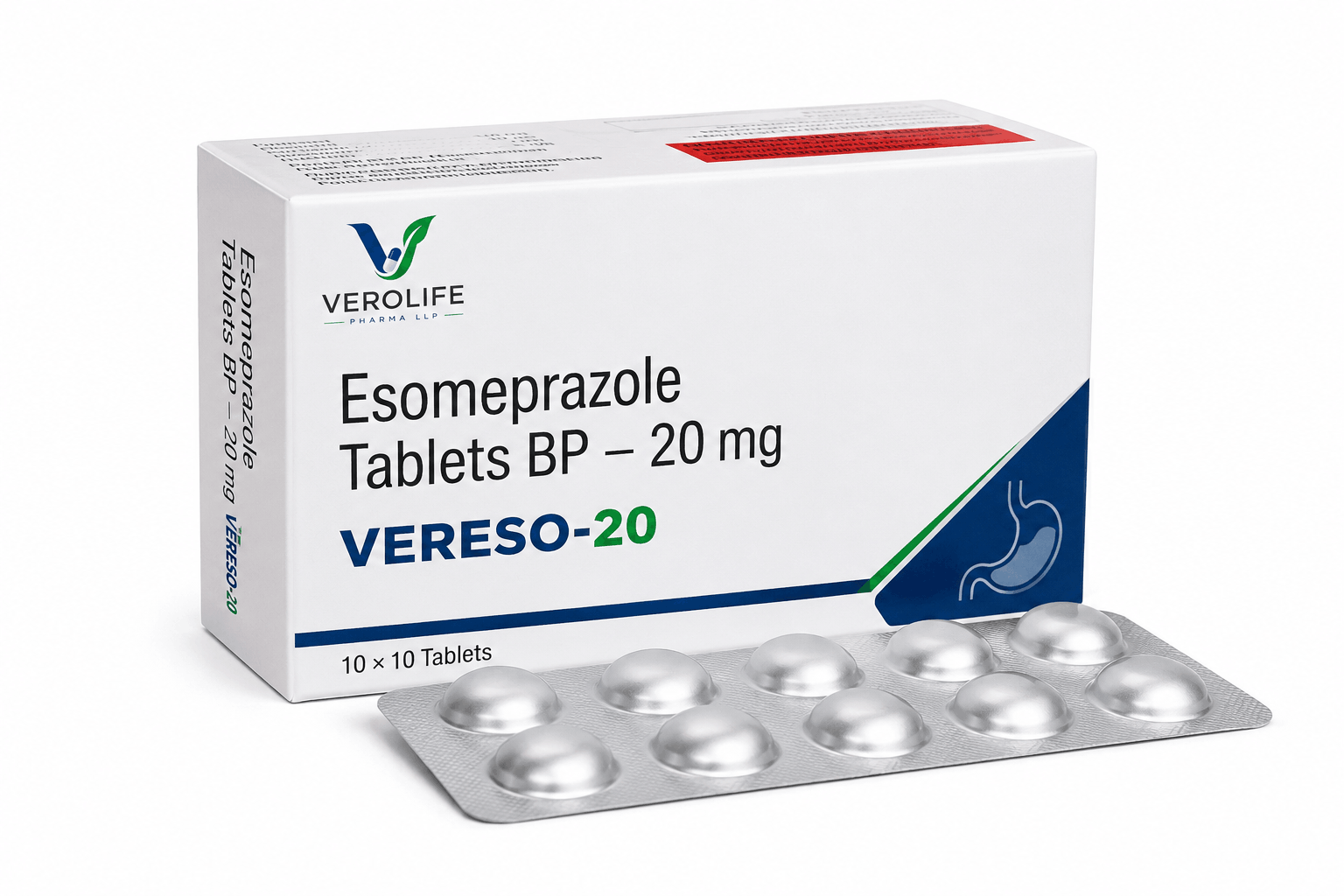 Esomeprazole Tablets BP, 20 mg