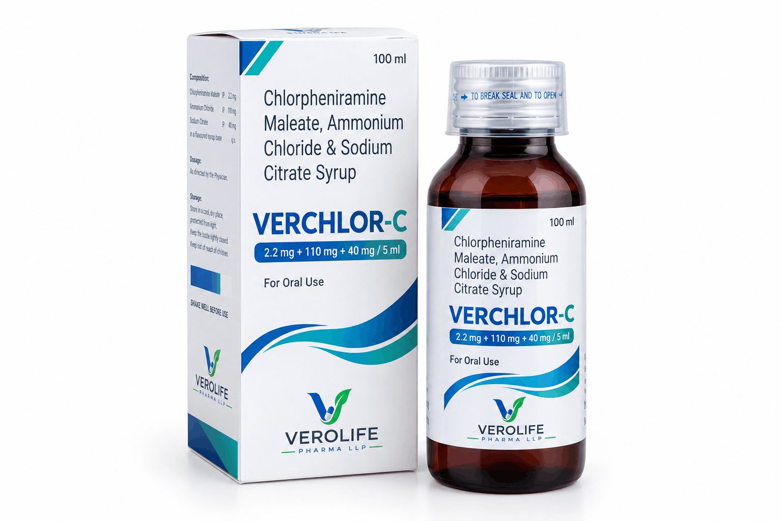 Chlorpheniramine Maleate, Ammonium Chloride & Sodium Citrate Syrup