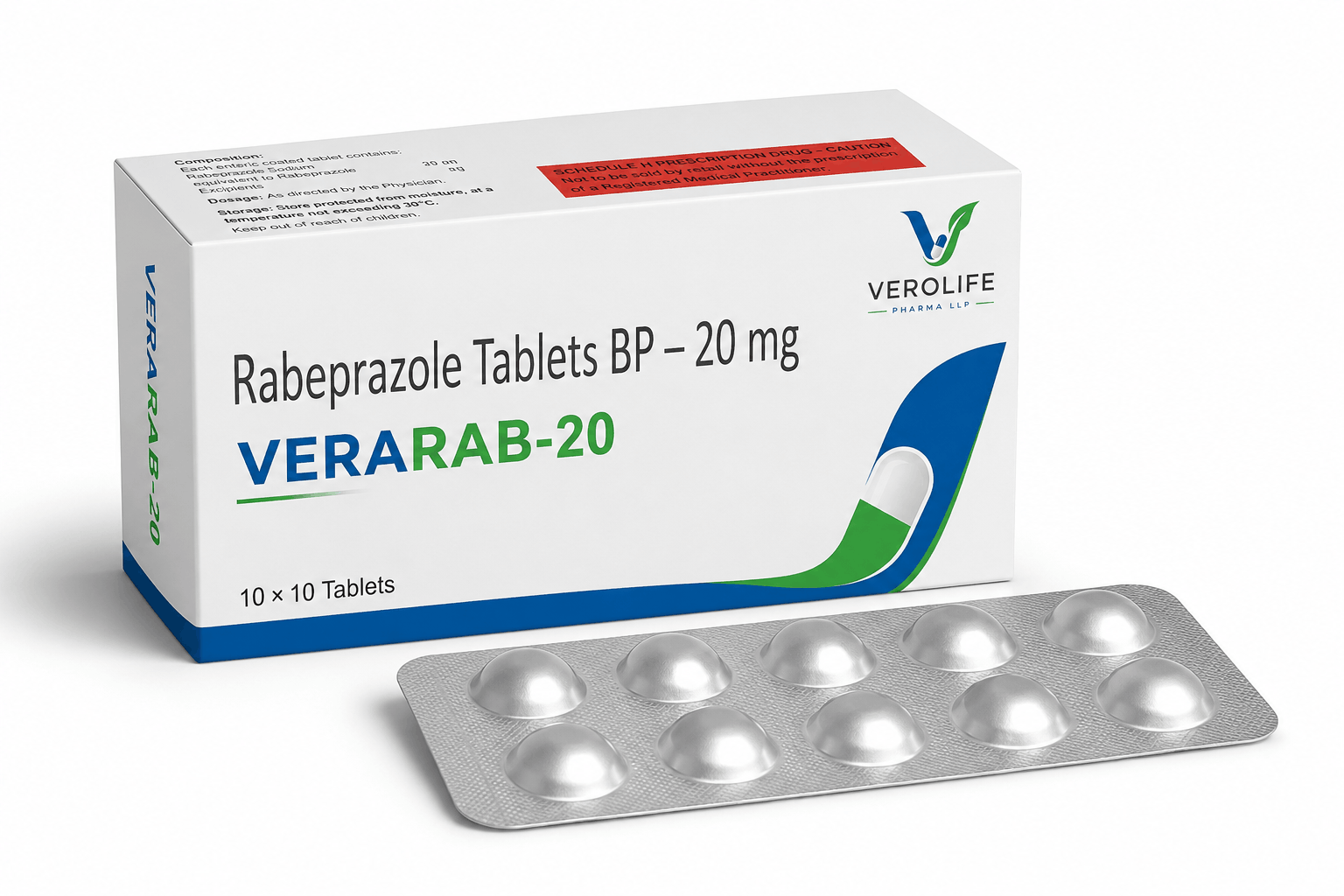 Rabeprazole Tablets BP, 20 mg