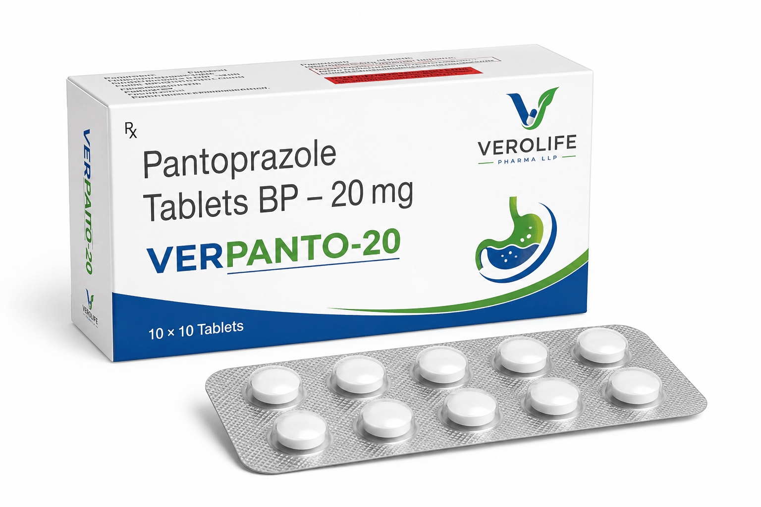 Pantoprazole Tablets BP, 20 mg