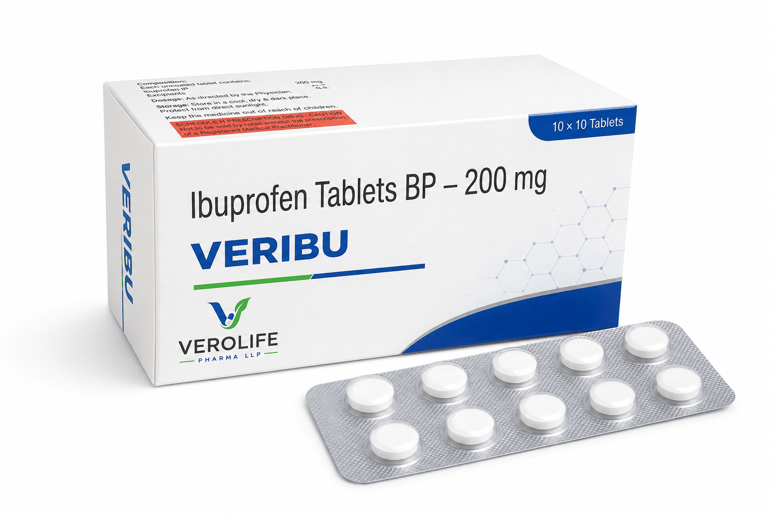 Ibuprofen Tablets BP, 200 mg