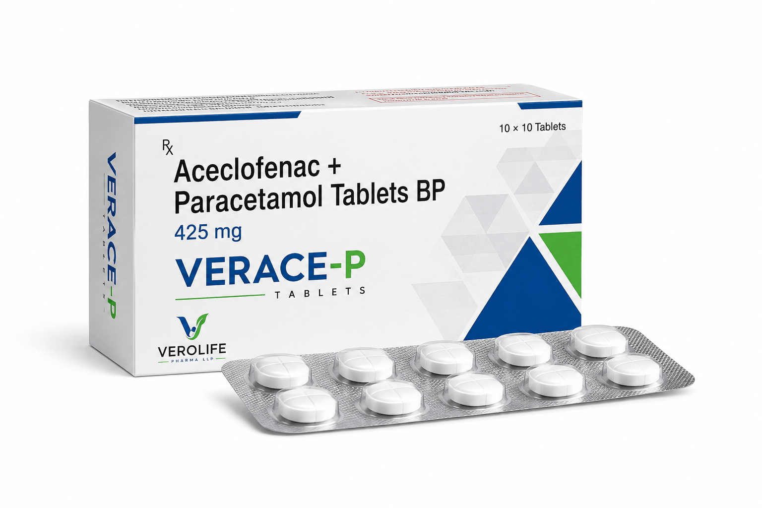 Aceclofenac + Paracetamol Tablets BP, 425 mg