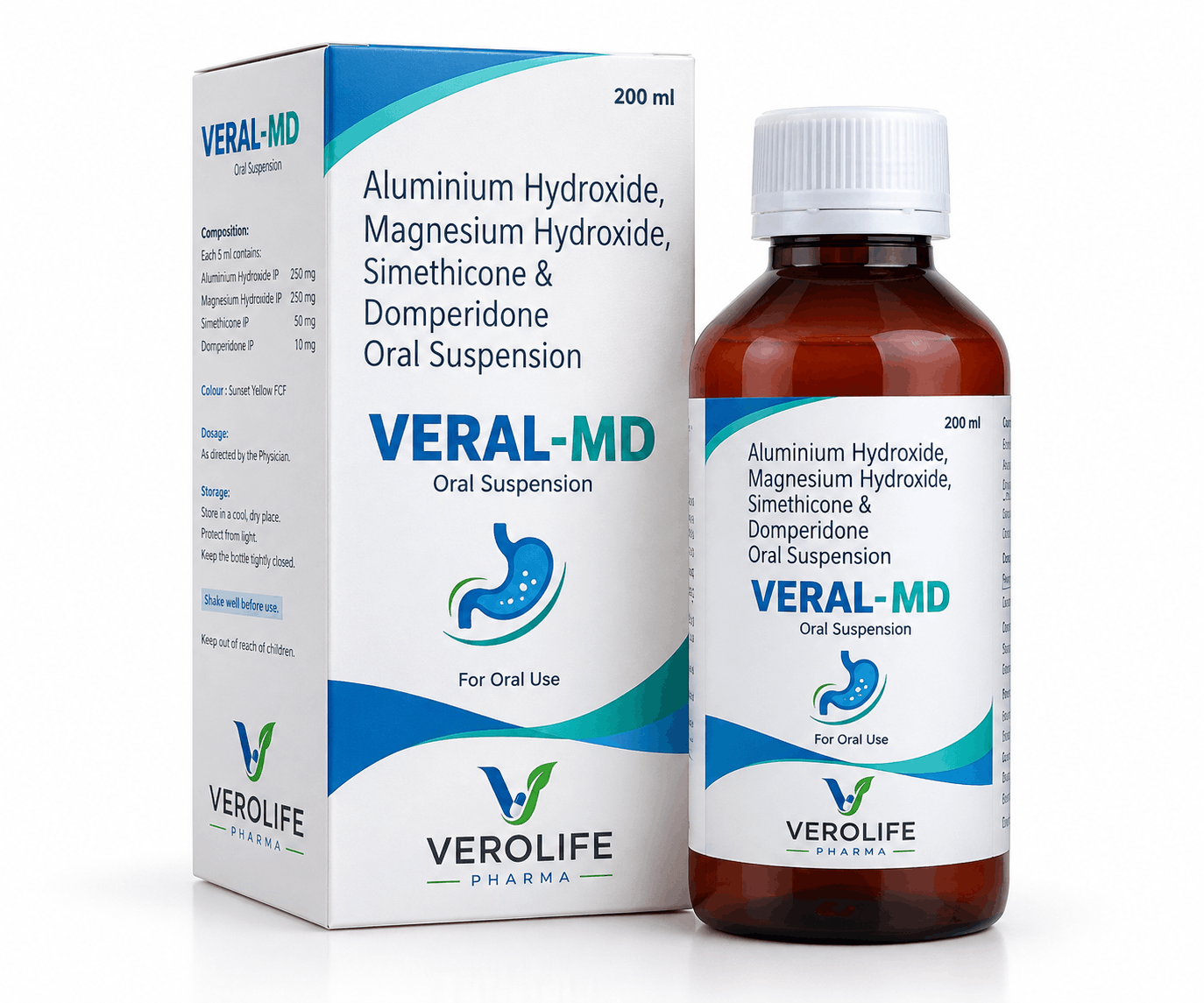Aluminium Hydroxide, Magnesium Hydroxide, Simethicone & Domperidone Oral Suspension