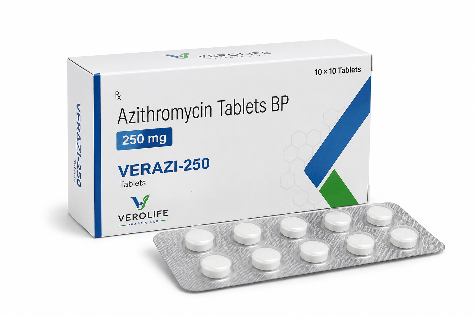 Azithromycin Tablets BP, 250 mg