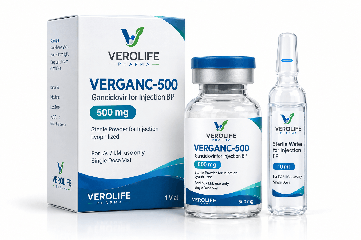 Ganciclovir for Injection BP 500mg (Lyophilized)