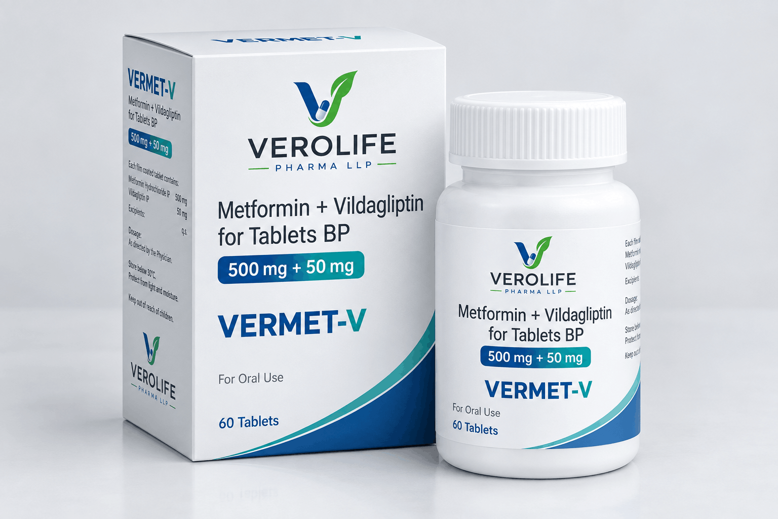 Metformin + Vildagliptin for Tablets BP