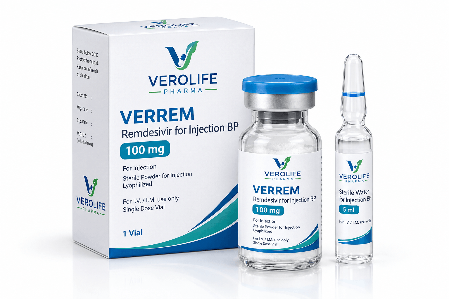 Remdesivir for Injection BP 100mg (Lyophilized)