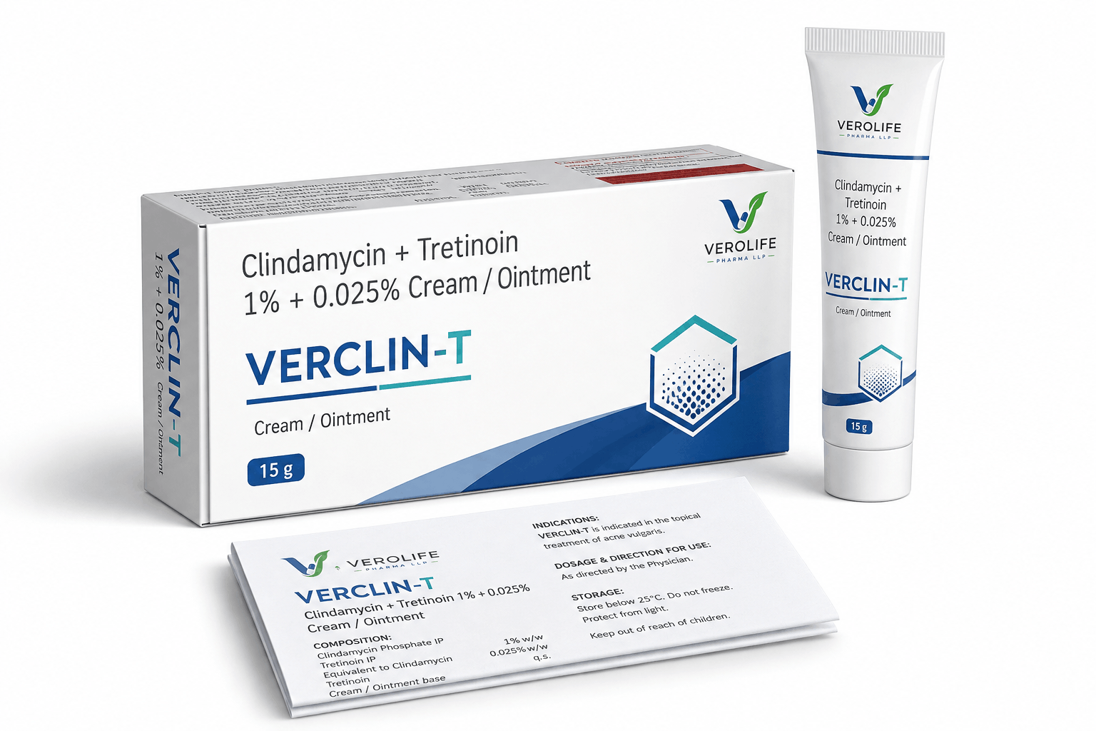 Clindamycin + Tretinoin 1% + 0.025% Cream/Ointment