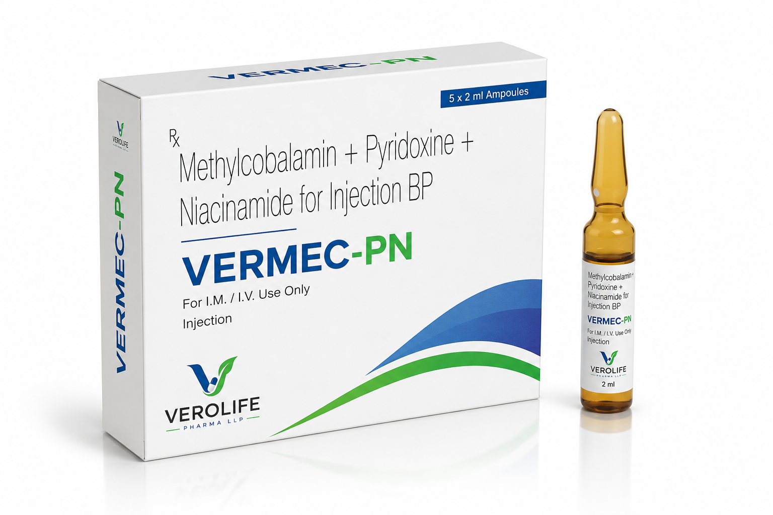 Methylcobalamin + Pyridoxine + Niacinamide for Injection BP