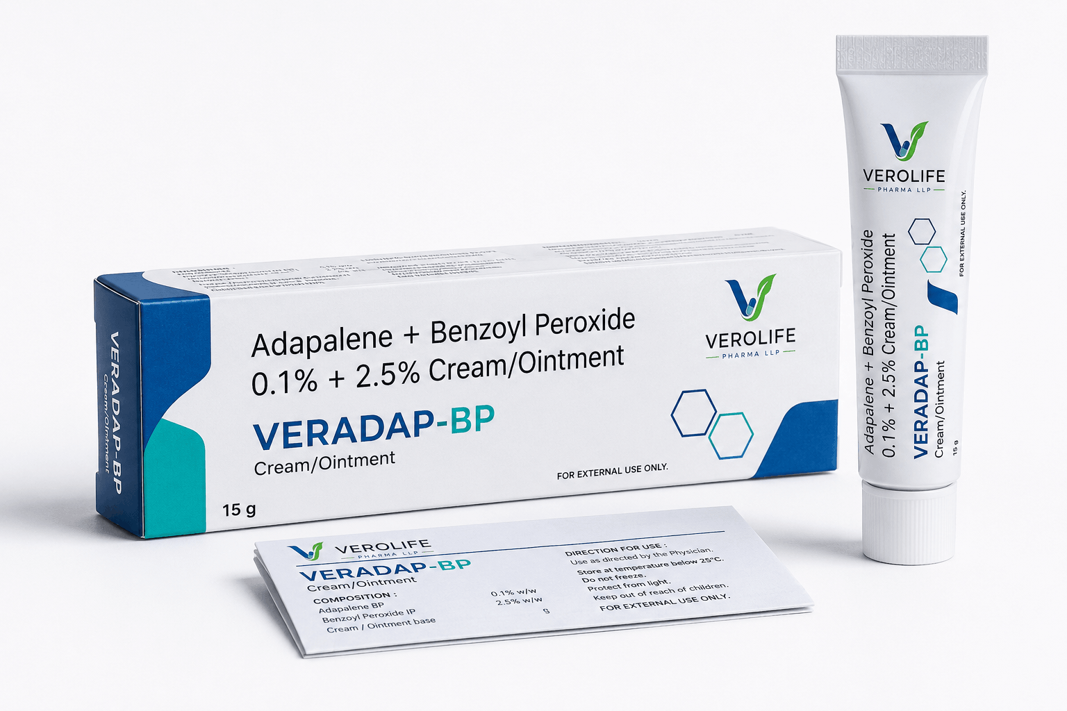 Adapalene + Benzoyl Peroxide 0.1% + 2.5% Cream/Ointment
